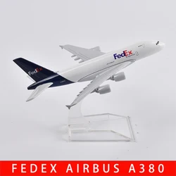 JASON TUTU 16cm A380 FEDEX EXPRESS Airline Airplane Model Planel Airplane Diecast Metal 1/400 Scale Planes