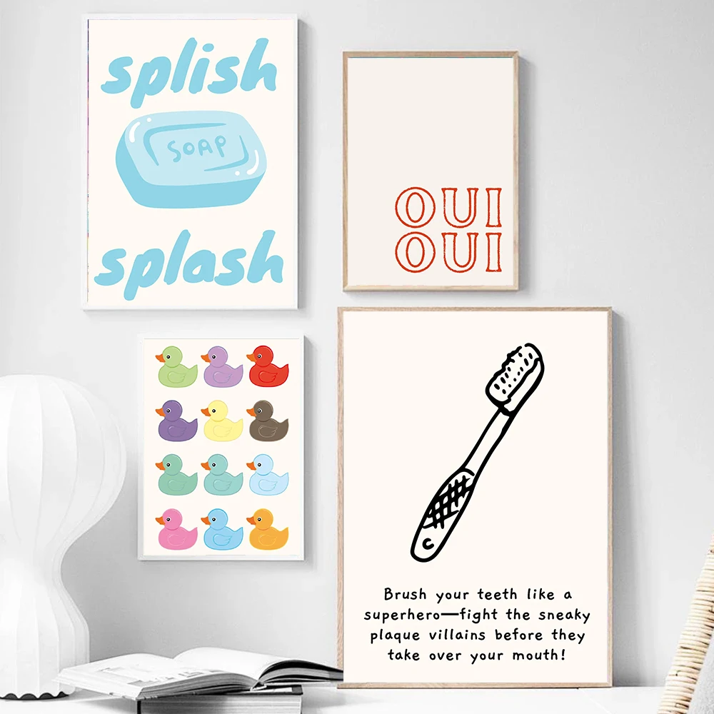 Minimalist Modern Toiletries And Quotes Art Posters Canvas Printing Home Bedroom Bathroom Wall Decoration Paintings Frameless