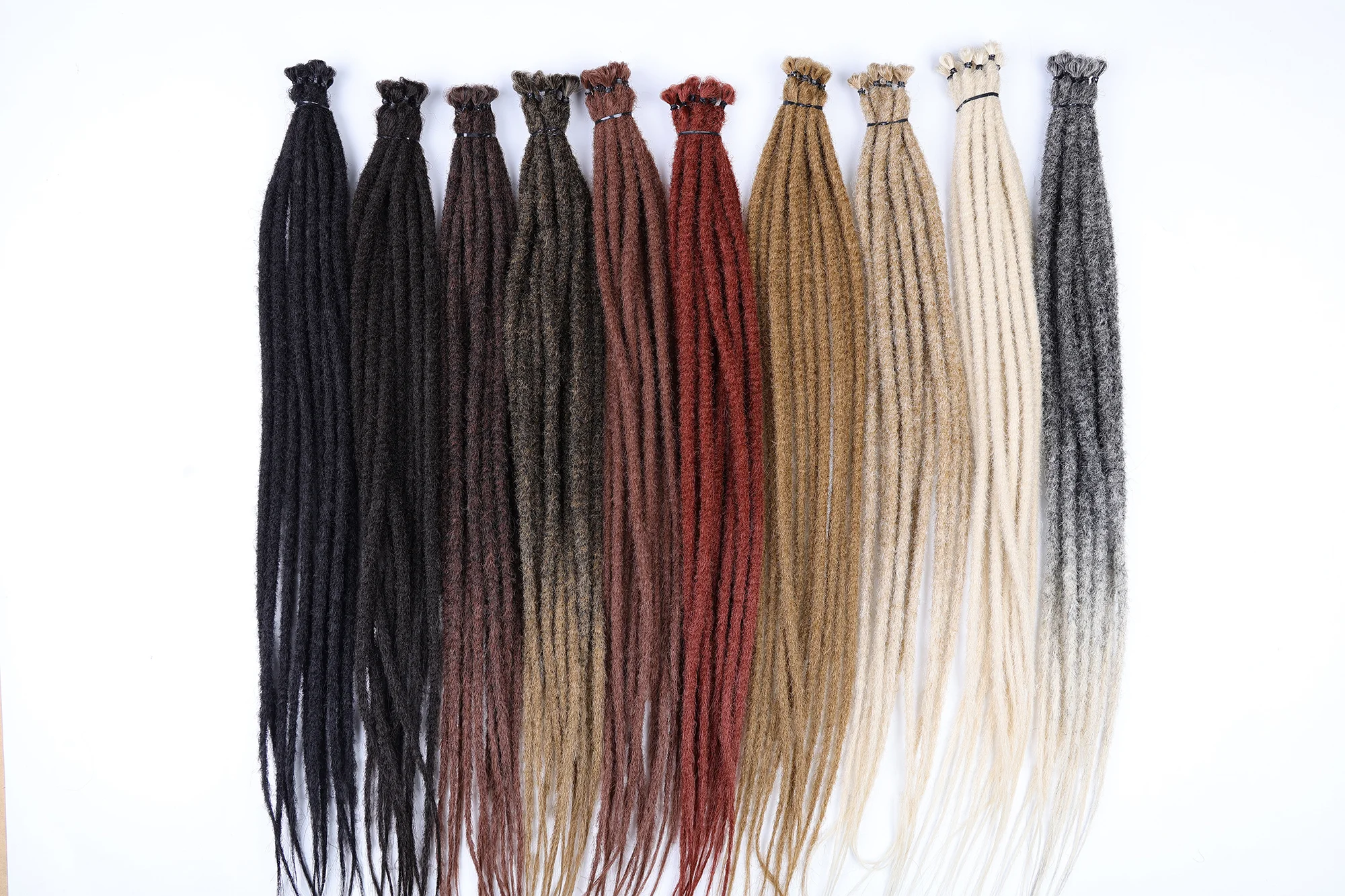 여성용 레게머리 크로셰 브레이드 헤어 익스텐션, 합성 옴브레 컬러 레게머리 헤어, 24 인치, 10 개/팩