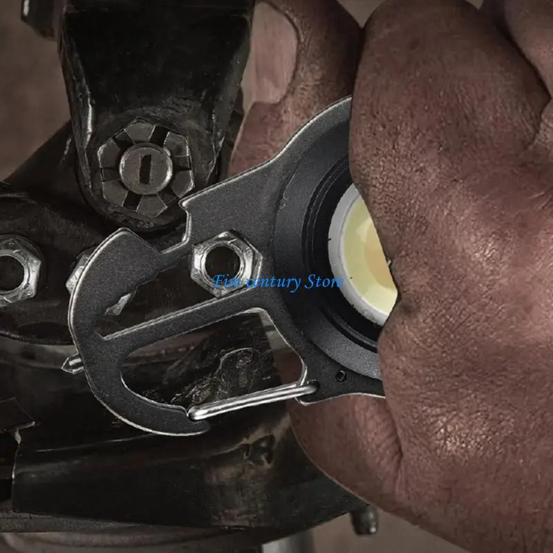 J6PA Mini Taschenlampe Keychain Hell Cob Work LED LED Keychain Taschenlampe Can Opener