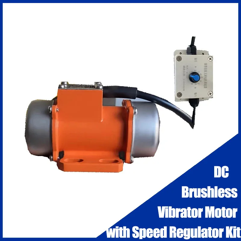 

12V 24V 15W-50W Brushless DC Vibrator Motor with Speed Regulator Kit BLDC Mixer Truck Motor Downdraft Vibrator