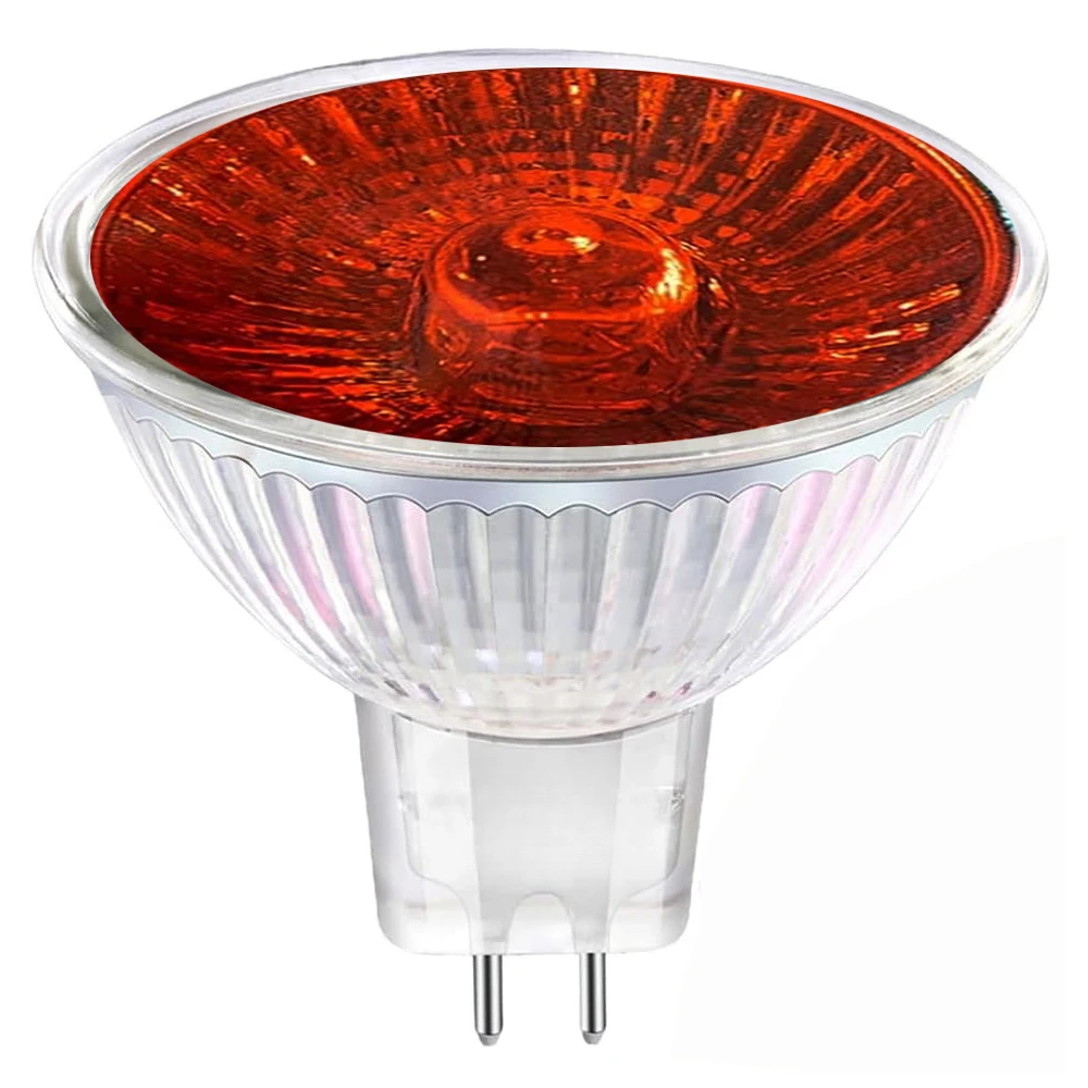 3-Pack 12V 35W GU5.3 JCDR Dimmable Amber Light Orange Halogen Bulb for Spotlight Quartz Furnace Fireplace