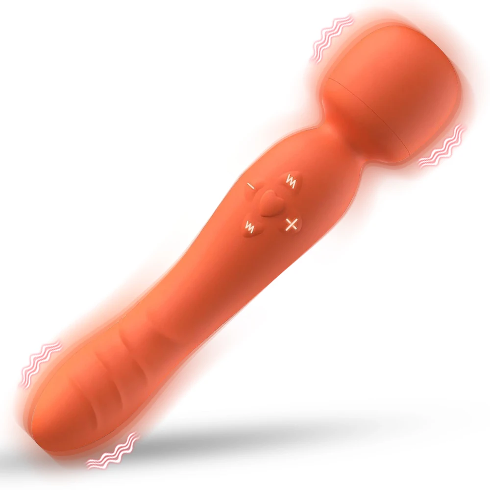 AV Vibrator Masturbation Stimulator Couple Silicone Female Doublehead Powerful Electric For Women Massage Stick Adult Sex Toys