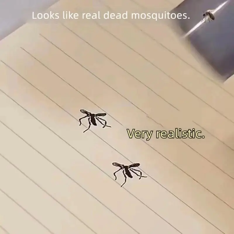 Novelty Mosquitoes Gag Stamp Ready-Press Plastic Toy with 15 mm Print for Desk Laughs Gift Bags and Classroom Props A2UB