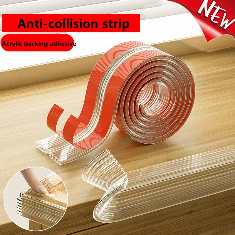 1/2 מ 'ילדים חלולים נגד התנגשות רצועה pvc שקופים תינוק רך שקופים שולחן רך בפינה זכוכית שולחן קפה