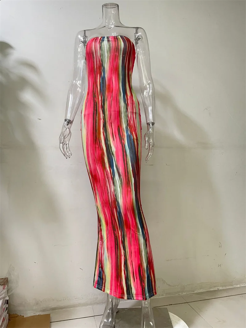 Sexy Print Maxi Dresses Ladies Elegant Bodycon Women Dress Vintage Robe Femme Party Bandage Long Dress Woman Clothes Vestidos — zdjęcie 6