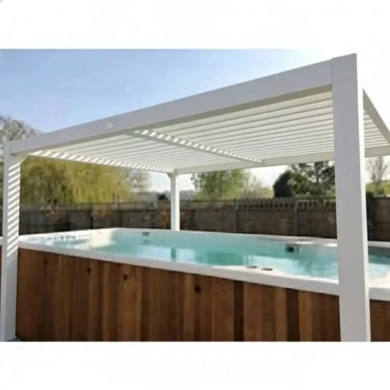 WFYR Aluminum Alloy Automatic Louvered Garden Pergola Bioclimatic Friendly Waterproof Windproof Balcony Customizable