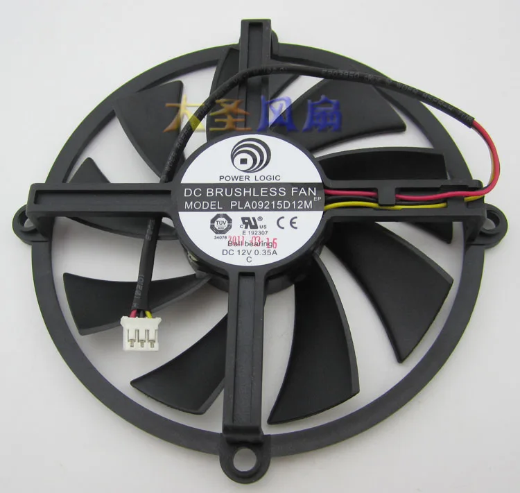 Original PLA09215D12M DC 12V 0.35A Ball Bearing 100mm HD5850/5870/5830 graphics card cooling fan