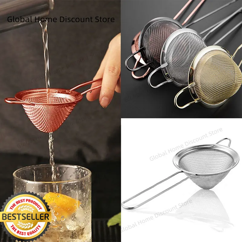 

2025 New Cocktail Strainer Fine Mesh Stainless Steel Professional Colander Sifter Bar Tool 4 Sizes cocktail accessories