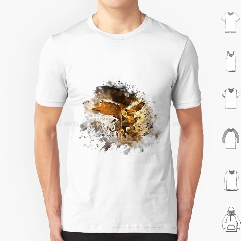 Griffin t-shirt grande taille 100% coton Griffin Ark survie évolué jeu vidéo docentation encyclopédie arche survie évolué