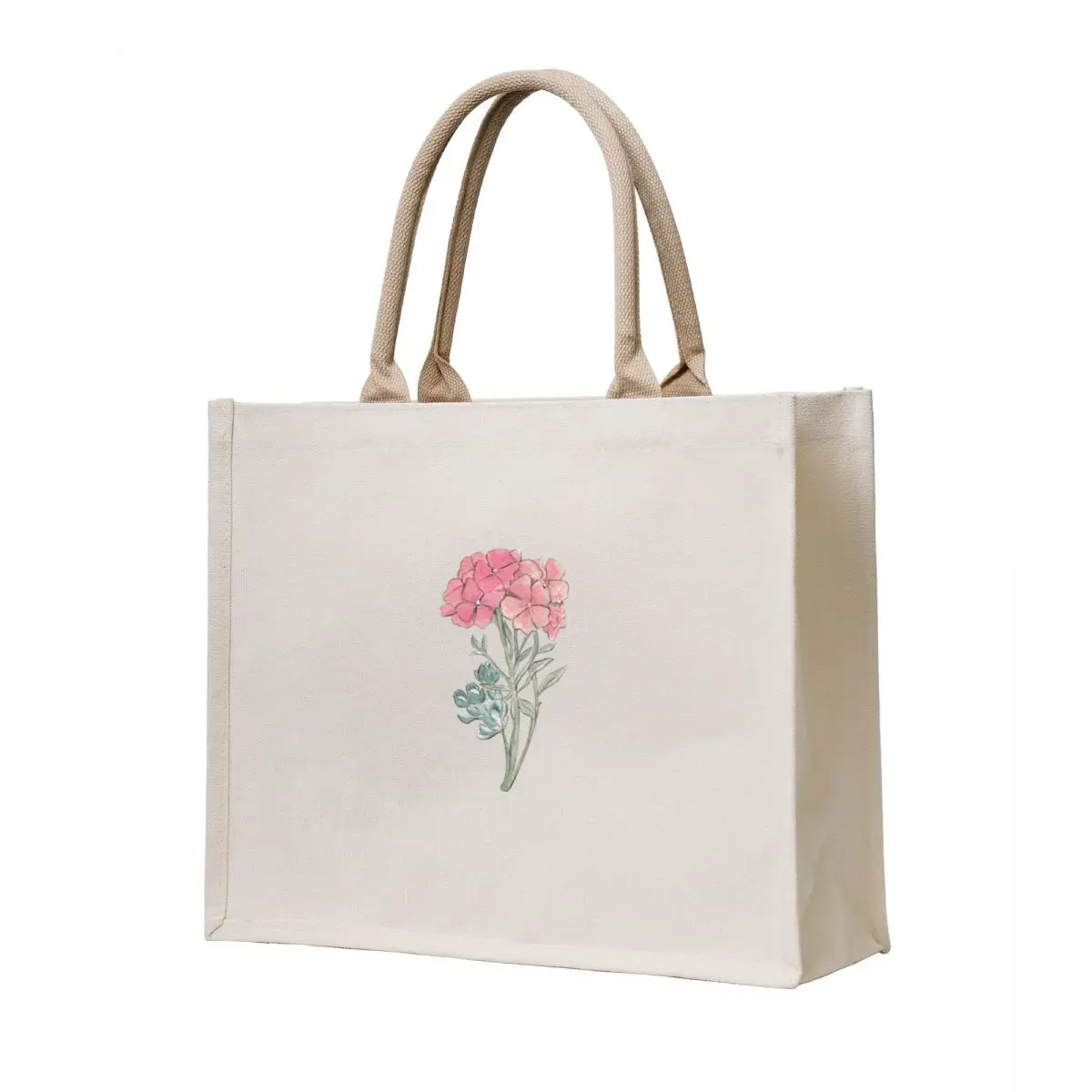 

Pink and Blue Flowers Tote Bag Lady bag Women's bags Canvas stote bag Canvas