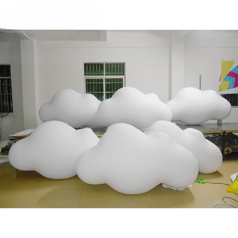 Cloud With Led   Inflatable Hanging  Lights Inflatable Clouds Balloons Decoration For Party Event Show Exhibition Birthday