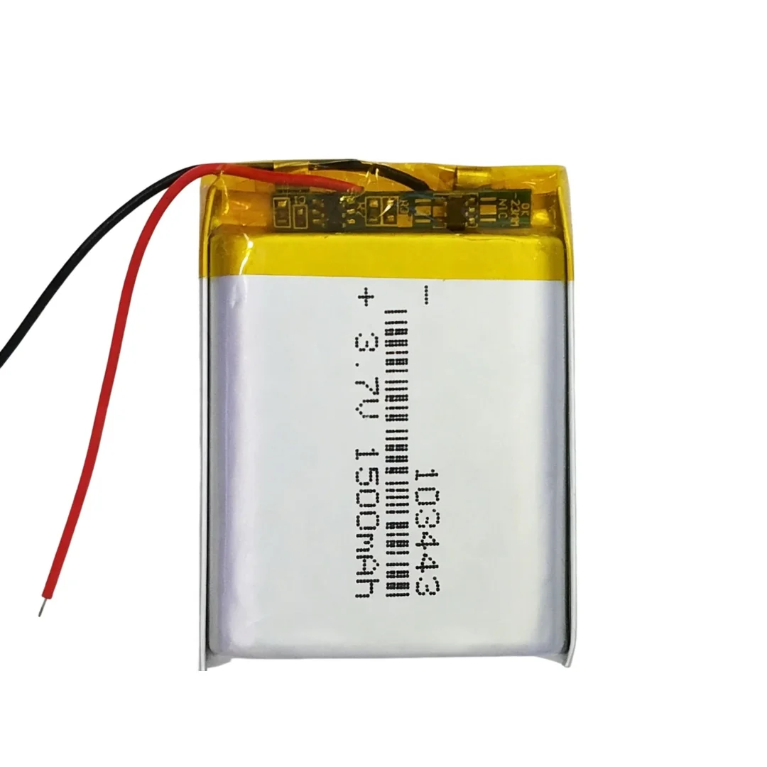 3.7V 1500MAH 103443 Lithium Polymer Rechargeable battery For Air Purifier LED Light Early Education Machine MP3 MP4 GPS