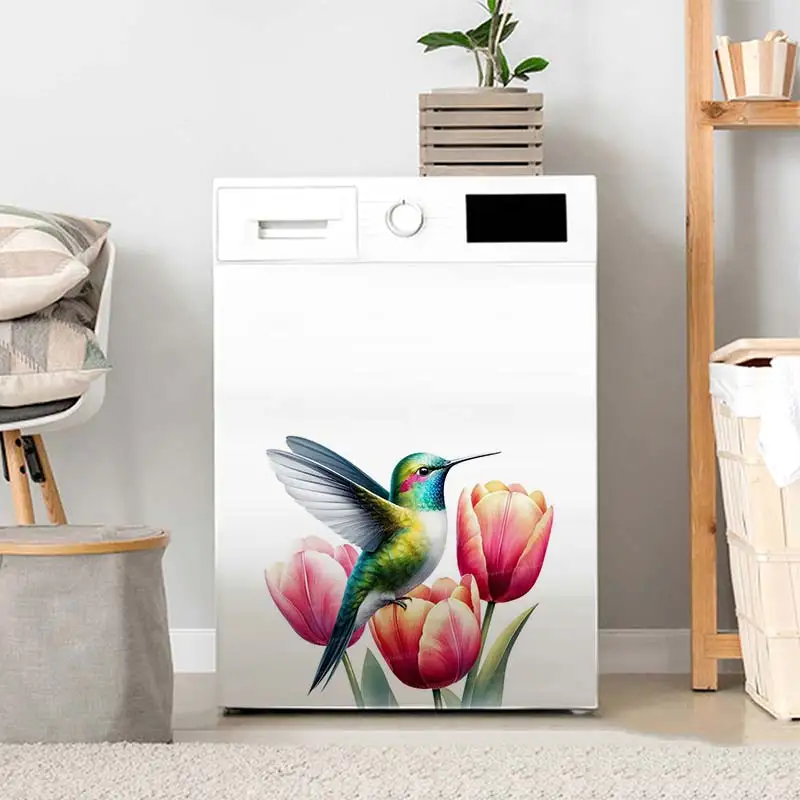 Watercolor Hummingbirds Toilet Lid Decal-Bathroom Wall Sticker Self-Adhesive Home Decor For Fridges Washing Machines Decals S139