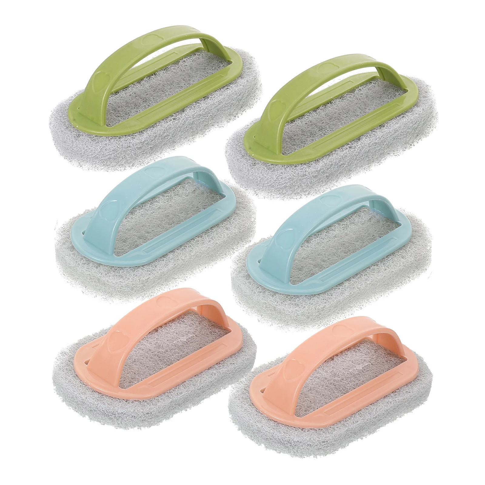 

6Pcs Screen Printing Scrub Pad Cleaning Brush Ink Remover Durable ABS Fiber Cotton Handle Comfortable Grip Printing Tool