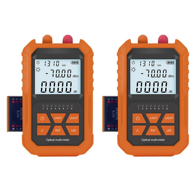 

3X 4 In 1 Optical Power Meter Visual Fault Locator 5Km Light Pen LED Lighting OPM Network Fiber Optic Cable Tester Tools