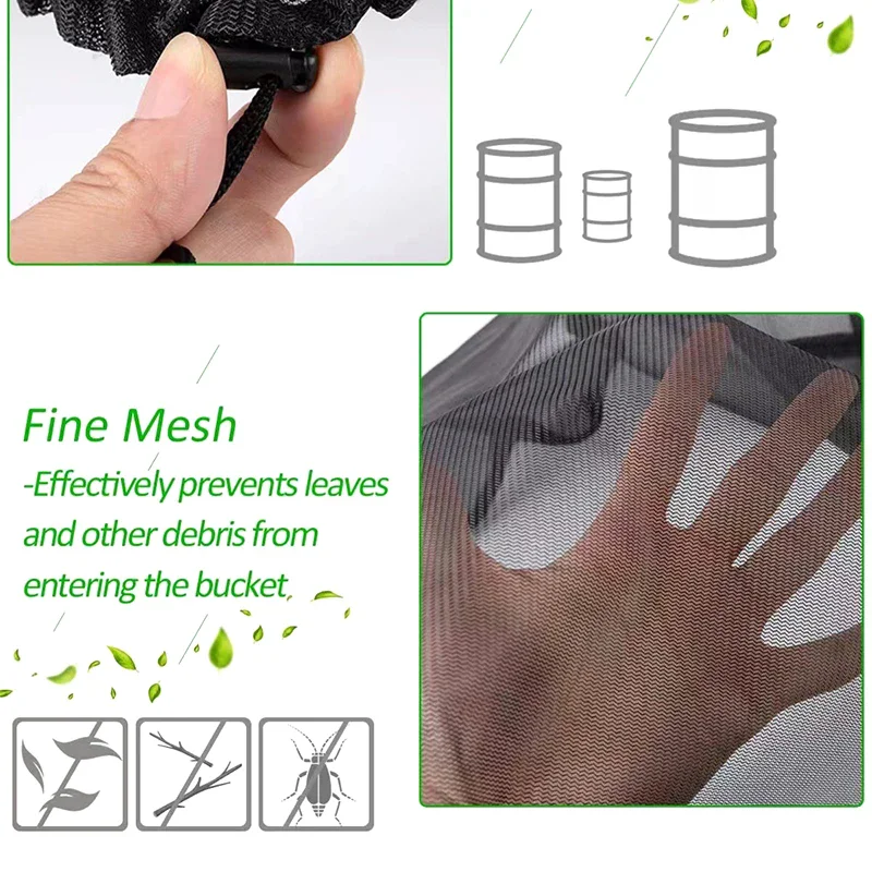 1pc Mesh Cover Netting for Rain Barrels Water Collection Buckets Anti-Mosquito Cover Tank Raindrop Harvesting Tool