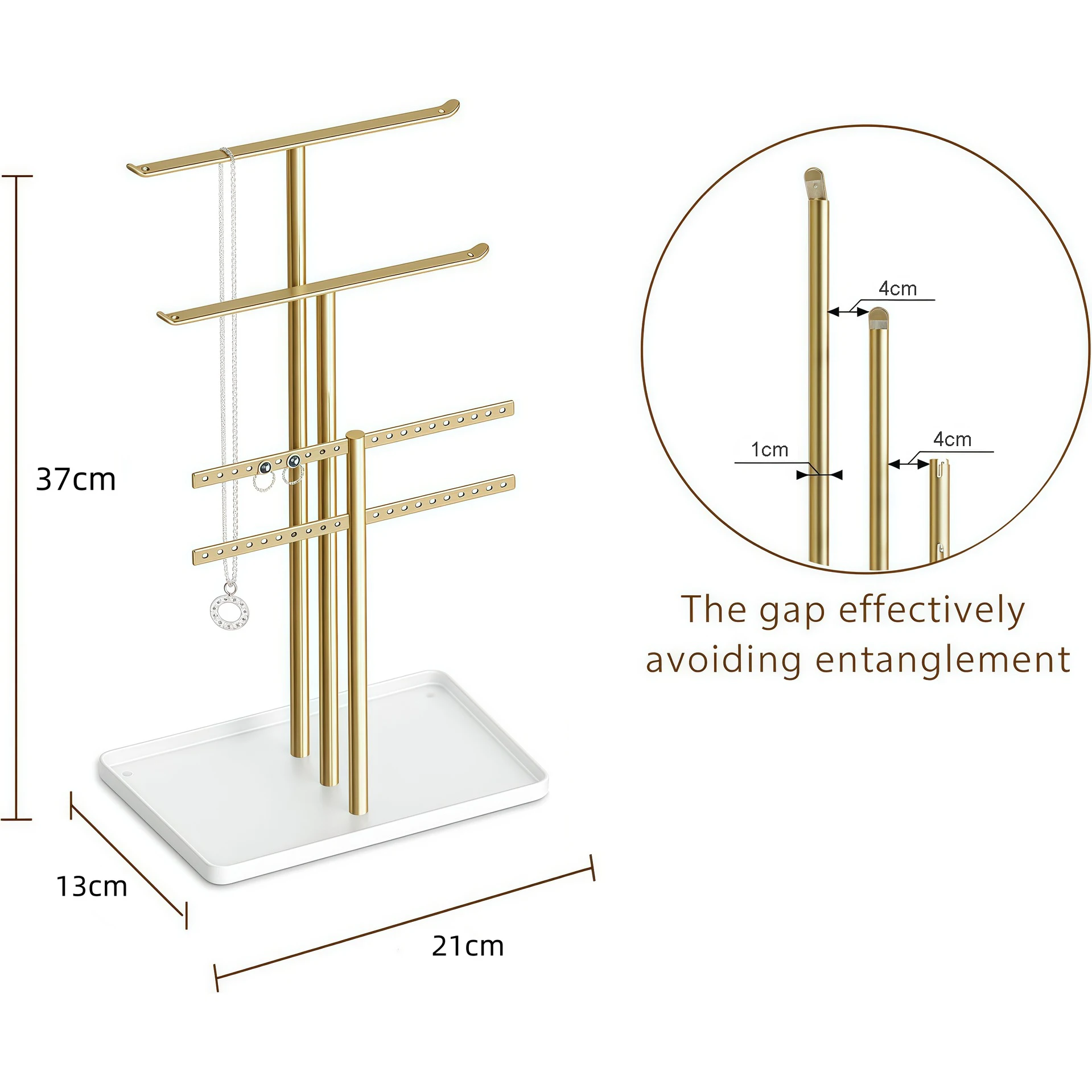 Jewelry Holder Organizer Stand Rack Jewelry Hanger for Necklaces Bracelets Earrings Aesthetic for Storage and Display