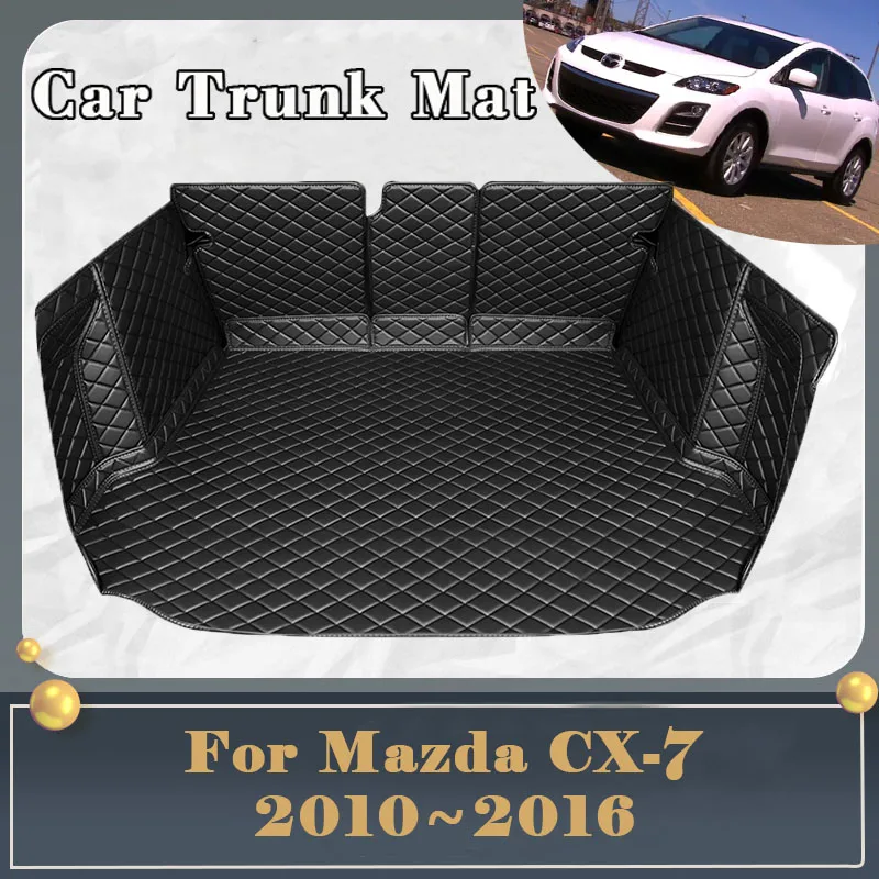 

Car Trunk Mat For Mazda CX-7 CX7 CX 7 2010~2016 Dirt-resistant Fully Trunk Mat Luxury Rear Cargo Tray Car Accessories 2014 2015