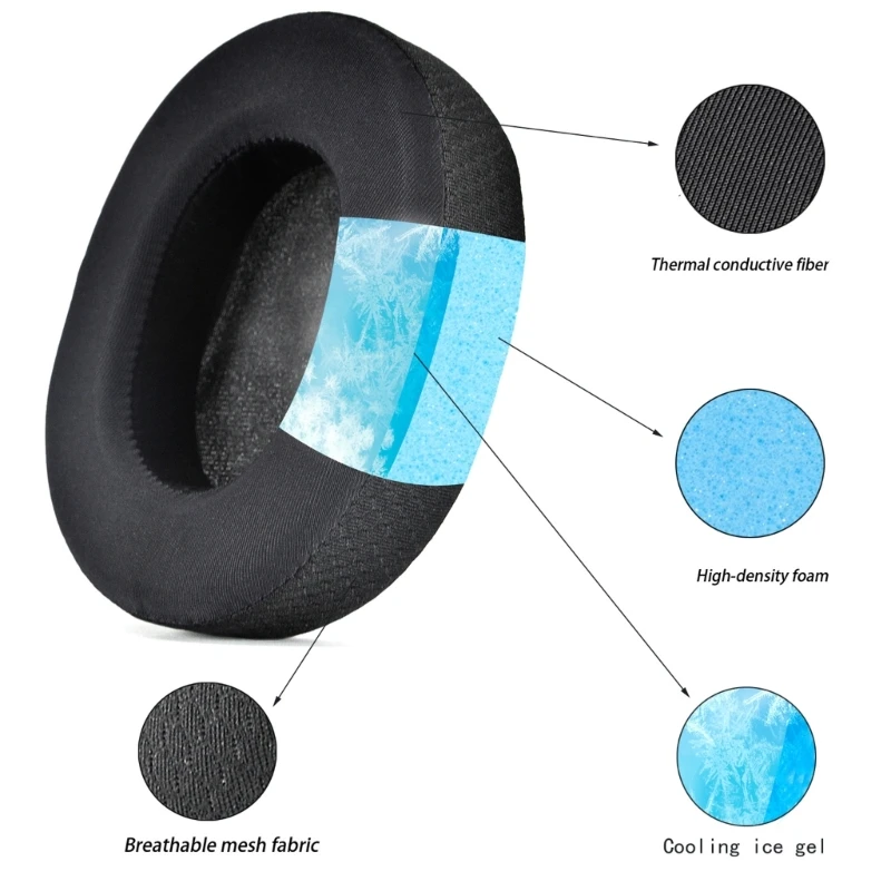 ARCTIS 1 3 5 7X 9X / 9Pro 헤드폰 이어 쿠션 엘라스틱 이어 패드 이어 컵 이어 커버 용 교체 냉각 젤 이어 패드