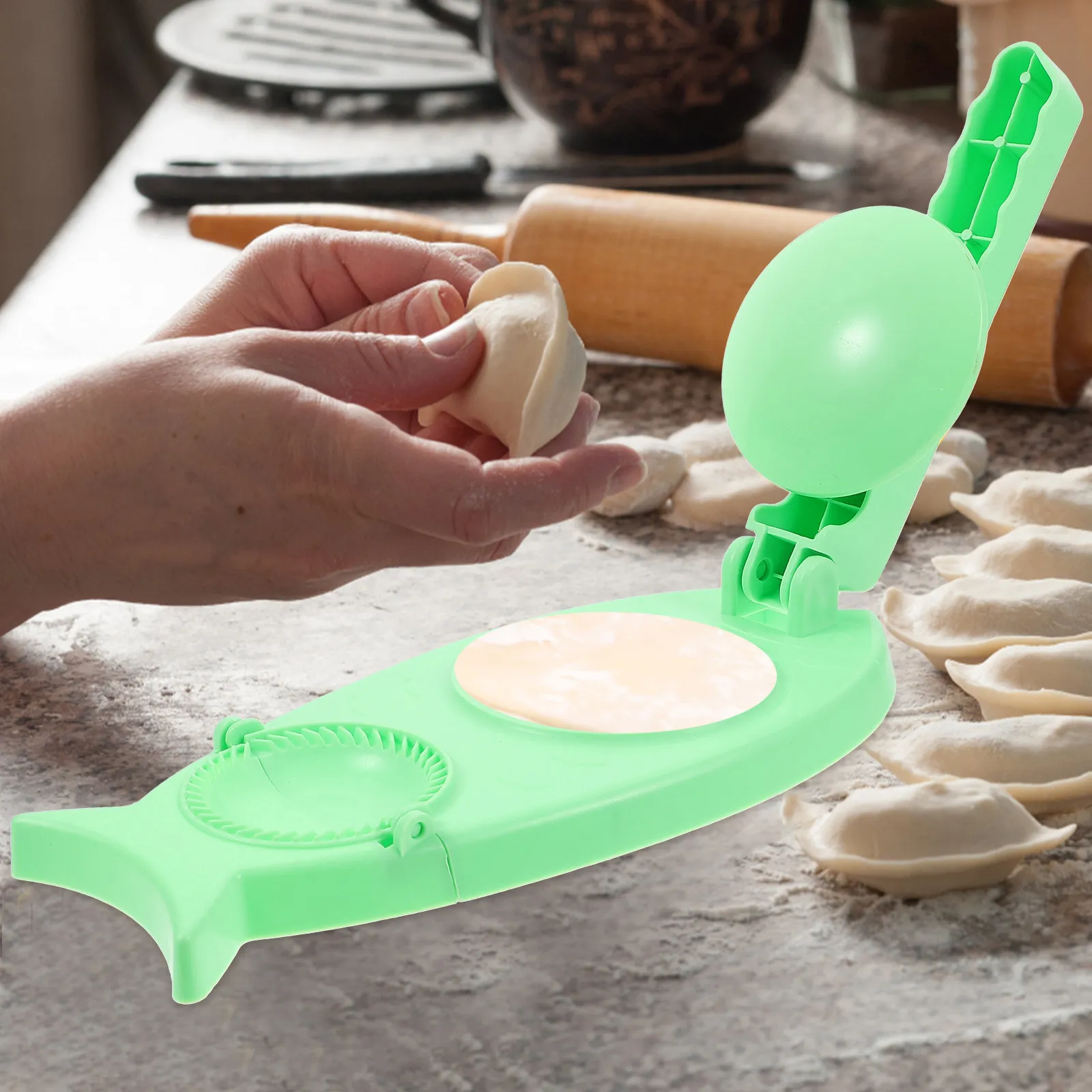 Dumpling Wrapper Pressing Mold Manual Dough Presser Kitchen Tool Ergonomic Handle Easy Clean Dumpling Maker for DIY Dumplings