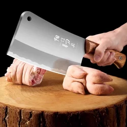 6mm thickened high hardness stainless steel boning knife, solid kitchen non-slip wooden handle, chef's special sharp knife