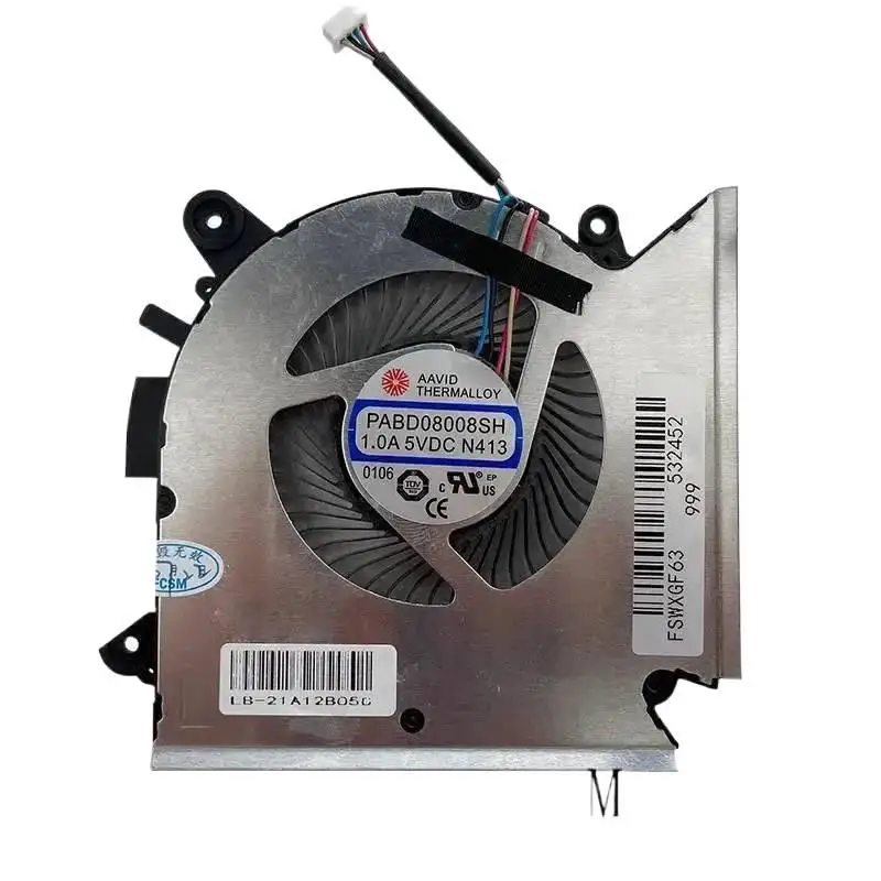 

”Новый вентилятор охлаждения процессора для GF63 16R1 16R2, вентилятор-кулер, радиатор PABD08008SH DC 5 В 1,0 А N413