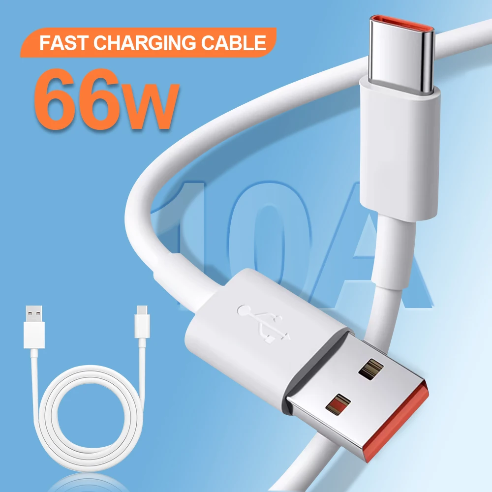 

1M/1.5M 120W 10A USB to Type C Cable Super Fast Charging Cable For Huawei Honor Data Cord For Xiaomi Redmi Android Phones