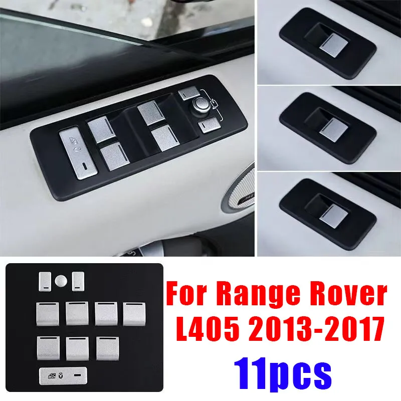 

11 шт., кнопка подъема окна для Range Rover L405 2013-2017, отделка из серебряного сплава