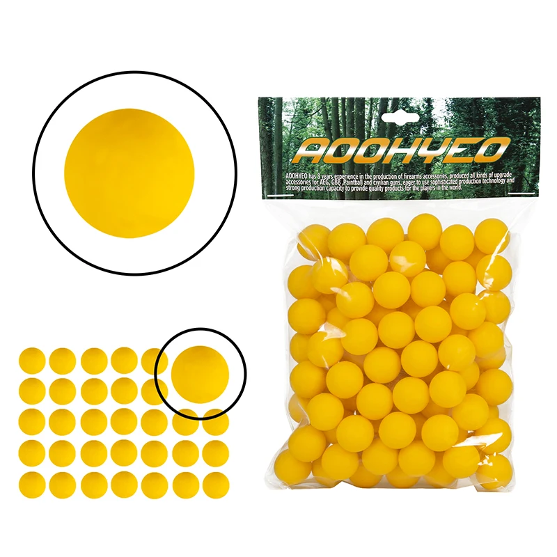 100 X. 68 Cal Paintball for Self Defense and Practice, Reusable .68 Caliber Ammo Solid Rubber Balls Projectile Fit for T4E HDR