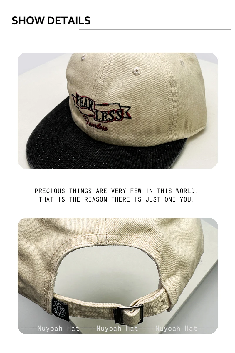 Neue Baseballkappen für Damen und Herren mit Farbblock-Buchstabenstickerei, Sonnenschutz, vielseitig einsetzbar, flacher Schirm, modisch für den Streetwear-Look – Detail 3