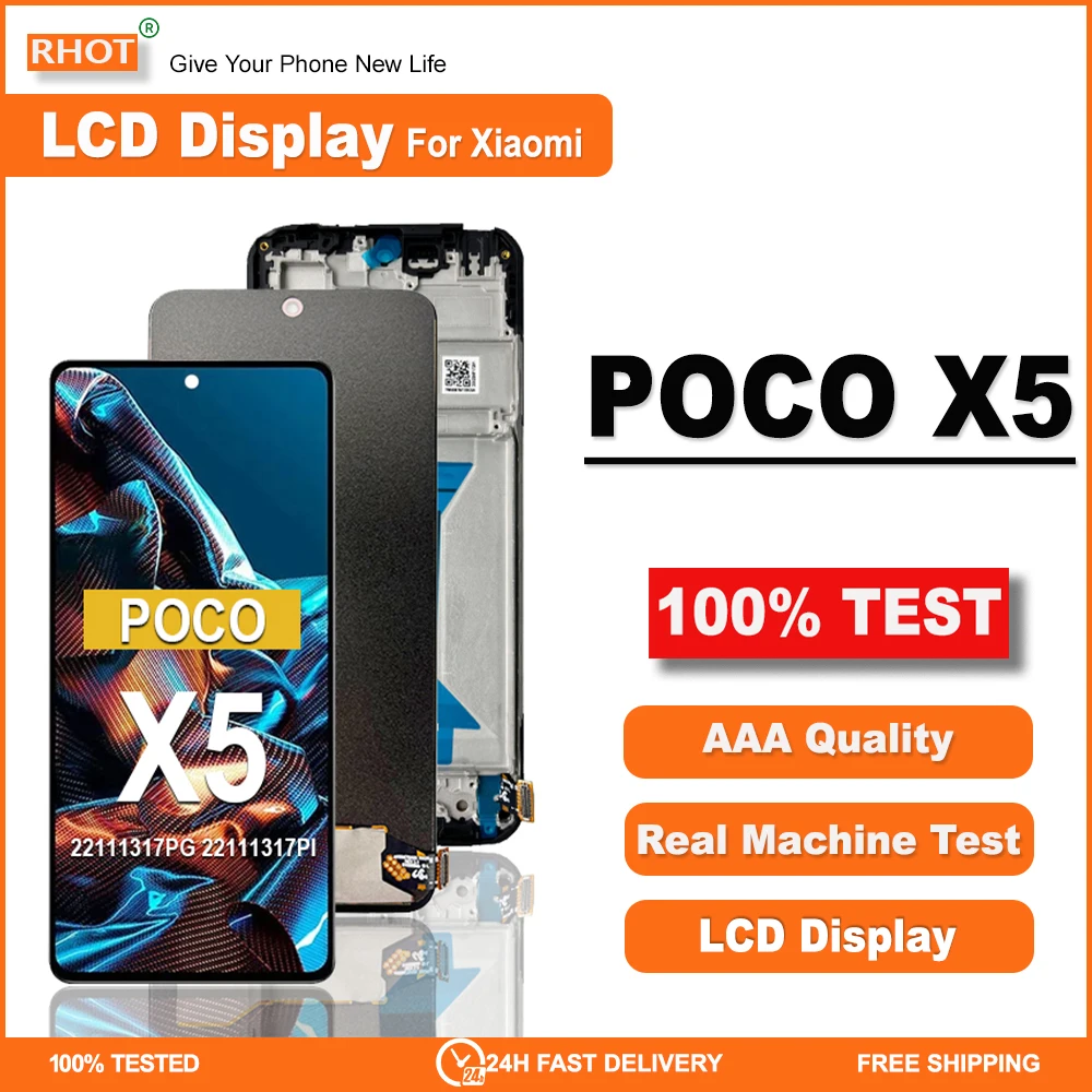 

6.67" Super AMOLED LCD For XIAOMI Poco X5 LCD Touch Screen Digitizer Assembly Replaceable For POCO X5 LCD 22111317PG LCD Display