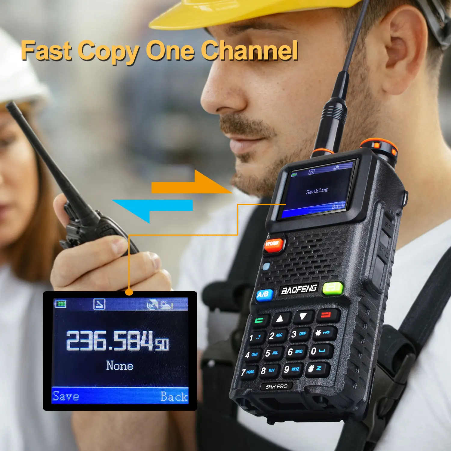 Imagem -05 - Baofeng-air Band fm Walkie Talkie Multi Band Ham Radio Gps Vox 1750hz Pesquisa de Frequência One Touch Novo Modelo 5rh Pro 2m 70cm