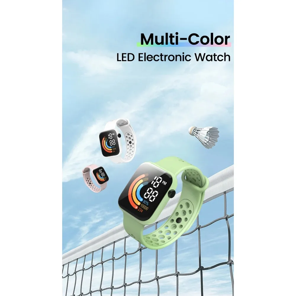 Reloj para niños, reloj Digital LED ultraligero para niños, niños y niñas, pulsera deportiva de silicona, relojes electrónicos para niños y niñas, reloj Relógio