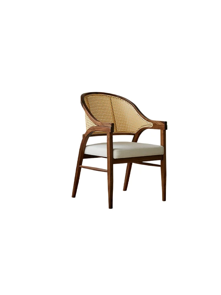 LMM rattan single chair balcony leisure courtyard home high back armchair