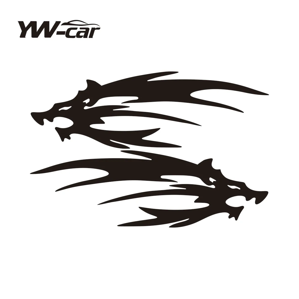 

Pair Wild Wolf Vinyl Stickers - Fashionable Exterior Decals for Helmets, Motorcycles, Cars & Tanks with Protection Function
