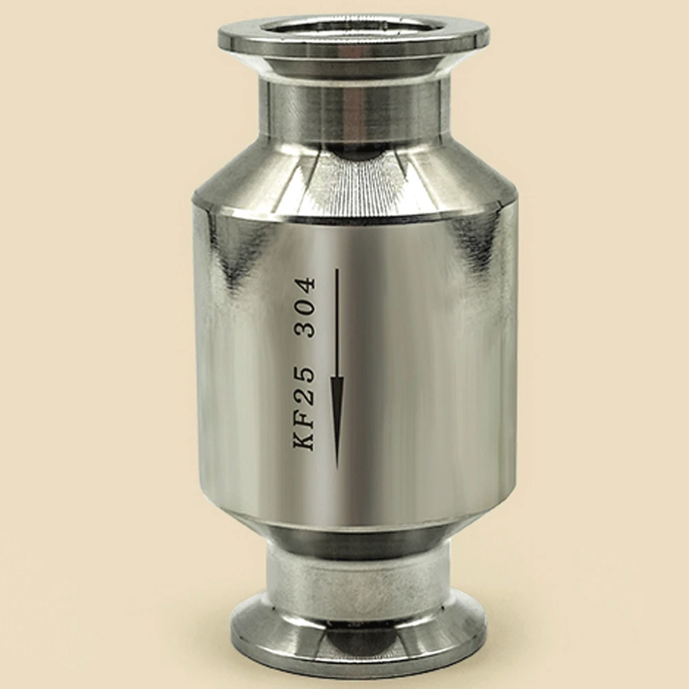 Kf16 kf25 kf40 kf 50 kf63 kf80 kf100 304 Inline-Einweg-Rückschlag ventil aus Edelstahl für Vakuumpumpe Homebrew – Detail 1