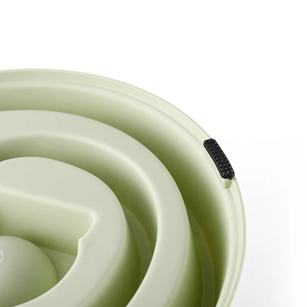 

Slow Feed Pet Bowl Dark Green Round Non-Slip Design For Dog Puppy Cat Durable Lightweight Travel Friendly Anti-Choke