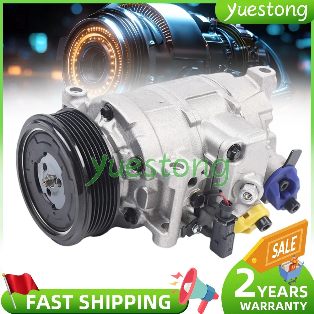 AC Compressor W/6-Groove for Audi Allroad A4 A5 A6 Q3 Quattro Q5 Q7 /Porsche Macan 8E0260805BA CO11048JC 97350 98350 830260805BJ