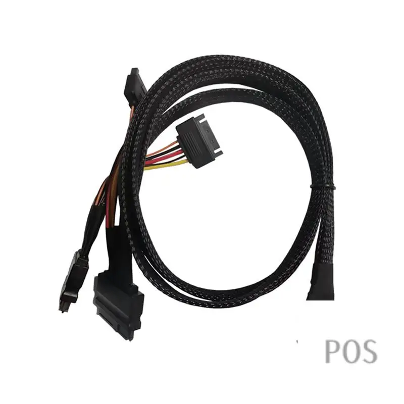 

Кабель жесткого диска SFF8654 (8I) Тонкий SAS к 2SFF8639 Кабель жесткого диска Nvme U.2 Многофункциональные аксессуары для жесткого диска-POS