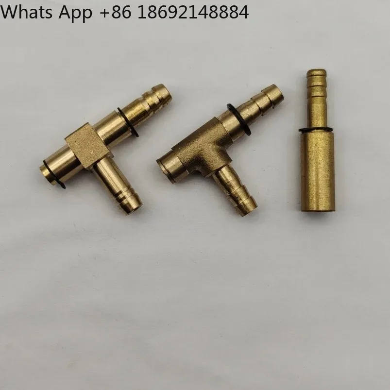 Copper connector for trachea, for glass lamp blowing tire