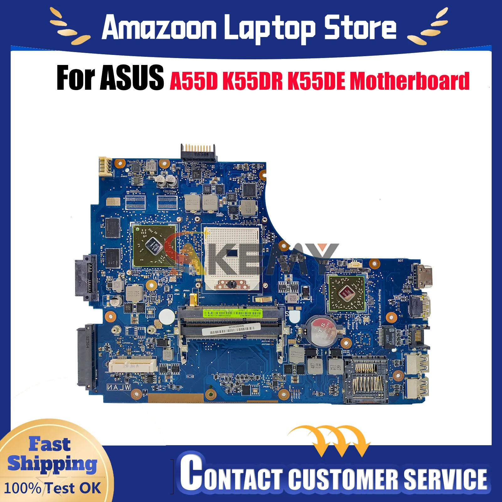 

Материнская плата для ноутбука K55DR для ASUS A55D K55D K55DE K55DR, материнская плата для ноутбука Цей товар в наличии, 100% тестирование, ОК, быстрая доставка