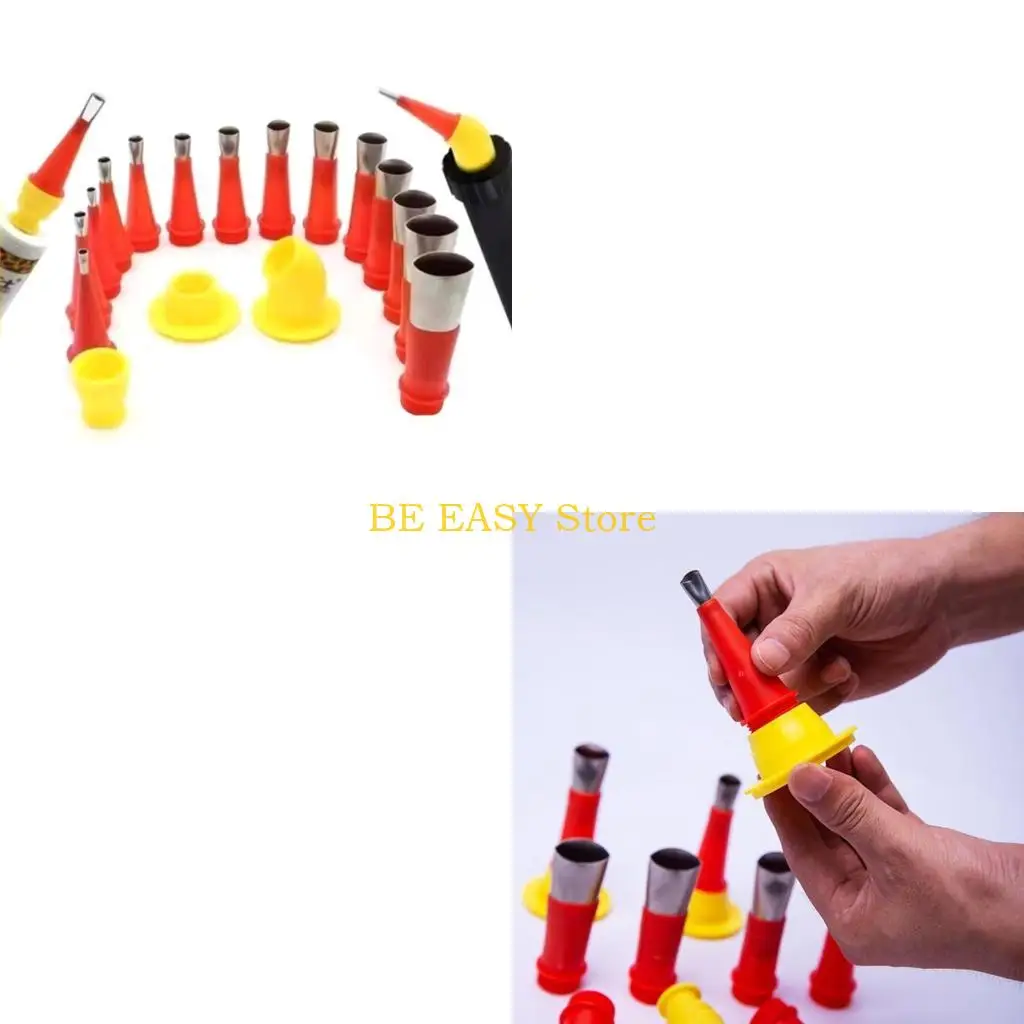 

E28F 24 шт. Универсальный встроенный набор инструментов для резиновых насадок, набор финишеров для легкой герметизации