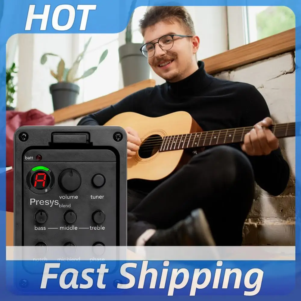 

Plastic 301 Guitar Preamp with Tuner Presys EQ Equalizer Guitar Tuner Guitar Soundhole EQ Parts Accessories