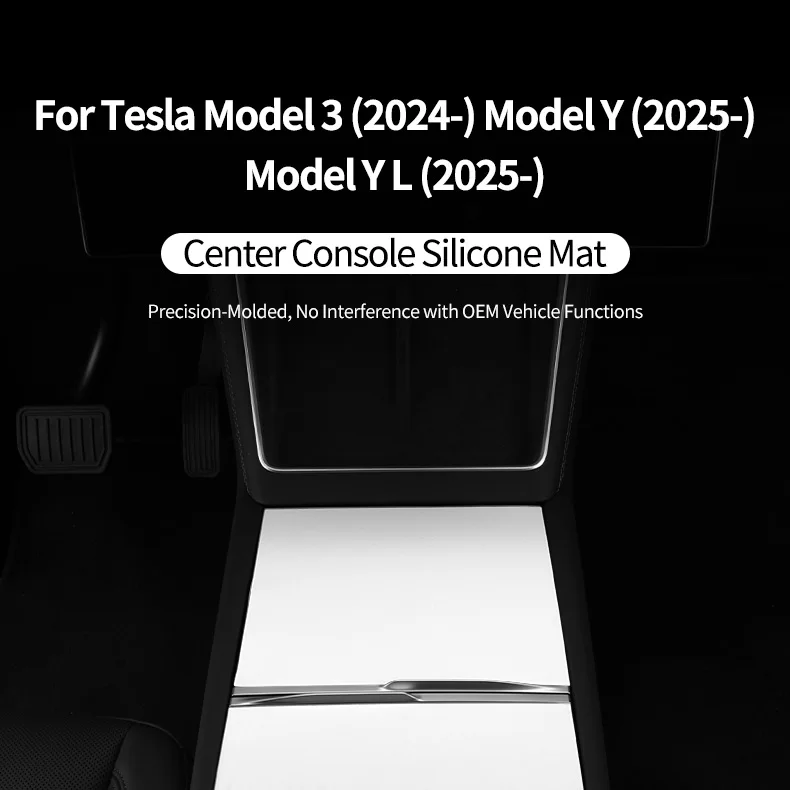 Für Tesla Model Y Juniper Model 3 Highland Mittelkonsole Armlehnenbox Abdeckung Silikon Auto-Innenausstattung Tuning-Zubehör – Detail 1