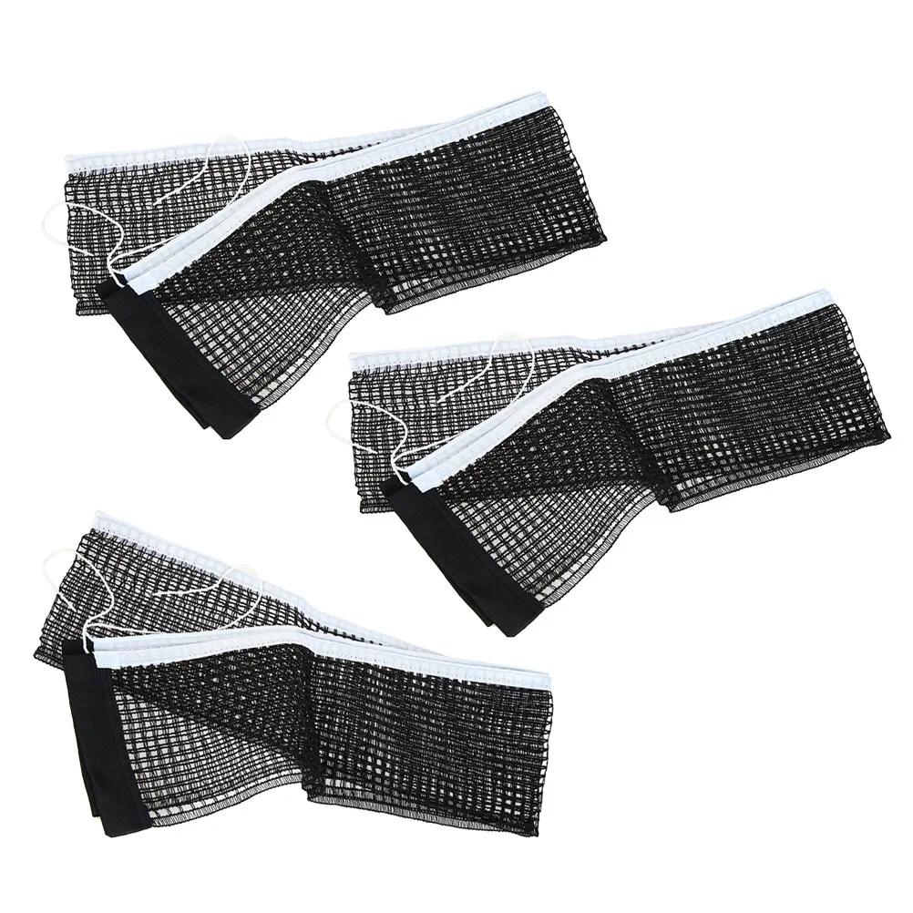 

3pcs Table Tennis Net Replacement Stretchable Portable Nylon Regulation Pong Nets for Suitable Professional