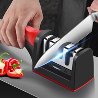 3/4-Stages Type Knife Sharpener Kitchen Professional Knife Sharpening Tool Quick Sharpener Diamond Coated Blades Kitchen Tool