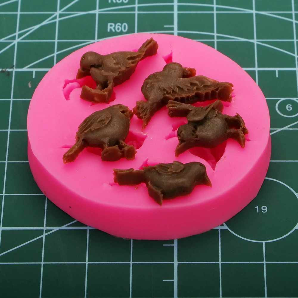 Flying bird Shape 3D fondant cake silicone mold food grade mastic kitchen chocolate pastry making cupcake decoration tools F0288