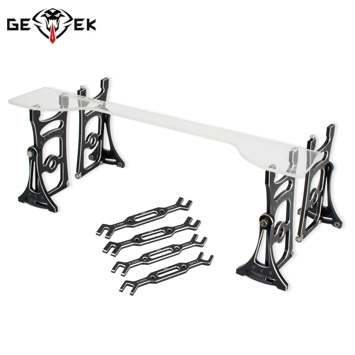 1Set Aluminum Chassis Setup System Measuring Tool With Ruler Wrench for Trxs 1/8 Rally Short Truck 1/7 Electric Off-road Car