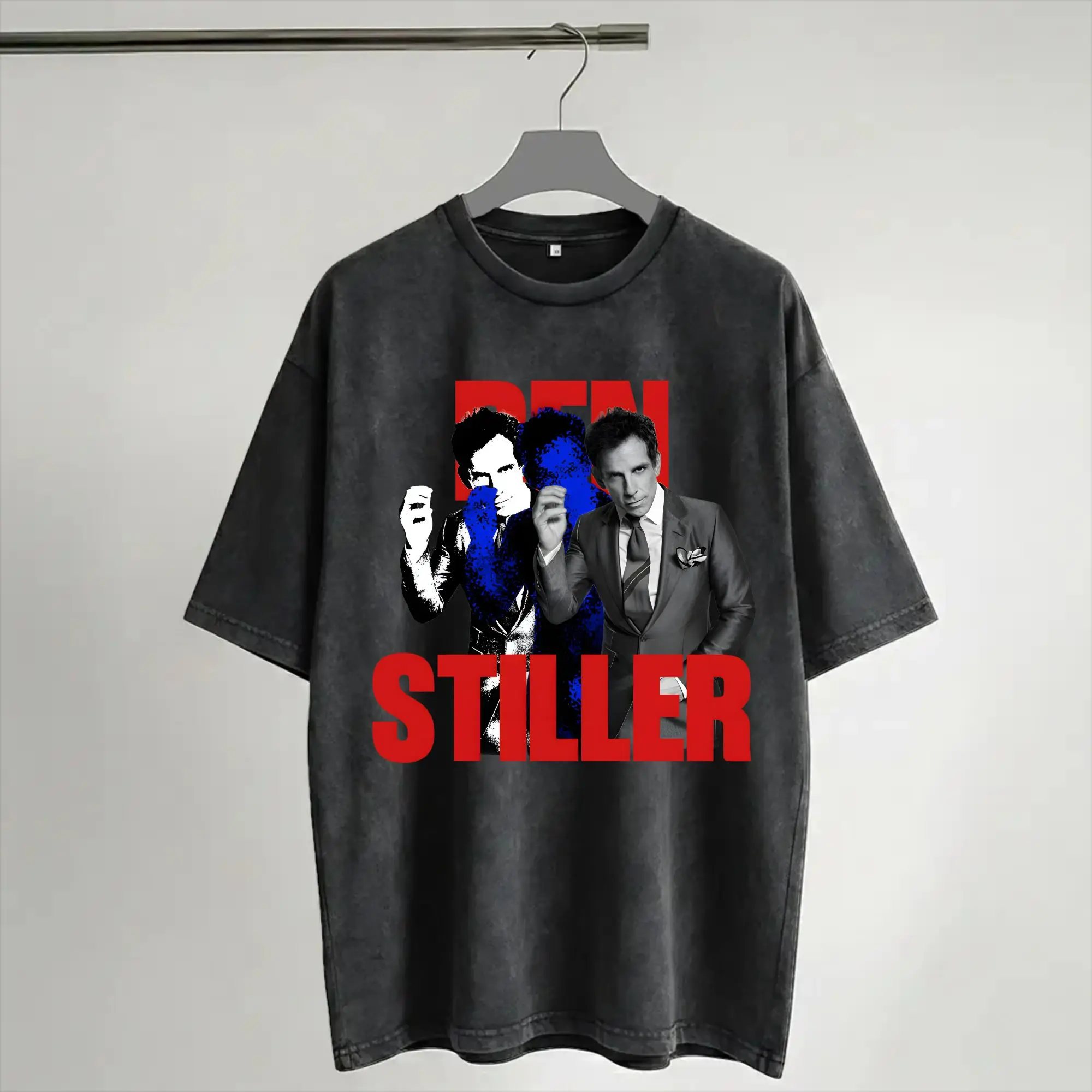 Ben Stiller Tropic Thunder Movie Merch Washed T Shirt Men Women Streetwear Hip Hop T-Shirts Printed  Tees Tops Short Sleeve